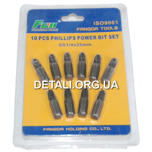 Біта Fangda T25 SS1/4 25mm набір 10 шт