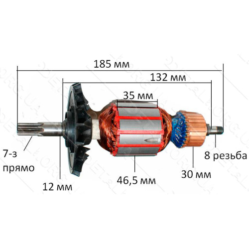 якір перфоратор Bosch 5-38( 185*46,5 7-з /прямо)