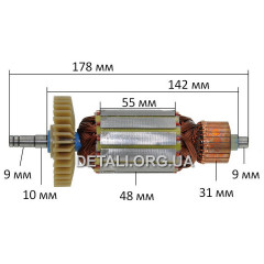 Якір болгарка Craft 180 1900W (178*48 шпонка 9мм)