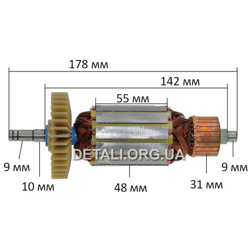 Якорь болгарка Craft 180 1900W (178*48 шпонка 9мм)