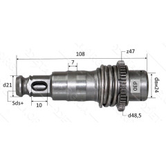 Ствол перфоратора Bosch 2-20 в сборе аналог 1617000812