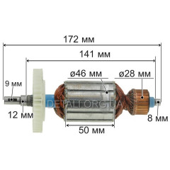 Якір болгарка Stern 180 B (172*46 шпонка 9мм)