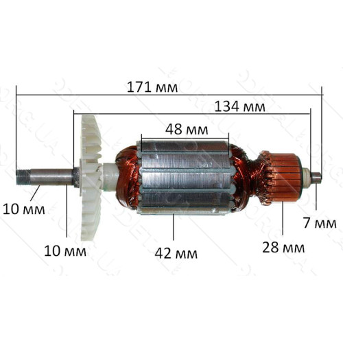 якір болгарка Темп 150( 171*42,5 різьблення 10 мм)