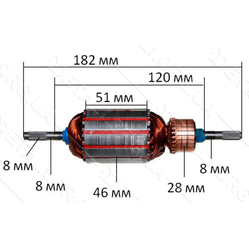 Якорь триммера Procraft GT-2100 (182*46 посадка 8мм)