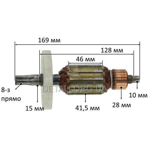 Якорь перфоратор Stern 38N, Hitachi PR-38E (169*41,5 8-з /прямо)