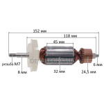 Якір болгарка Фіолент 125 VJ Parts (152*32 посадка 8 мм) GUA аналог ІДФР684263018-01І