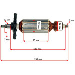 Якорь болгарка Maktec (Makita) 125 (152*32 шлиц 7мм)