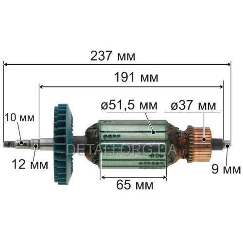 Якір болгарка Stern 230 L (236*51,5 різьблення 10мм (шпон))