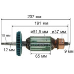Якір болгарка Stern 230 L (236*51,5 різьблення 10мм (шпон))