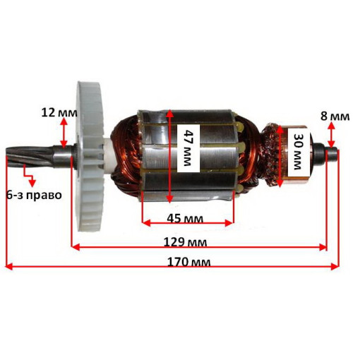 якорь перфоратор DWT SDS MAX ( 170*47 6-з право)