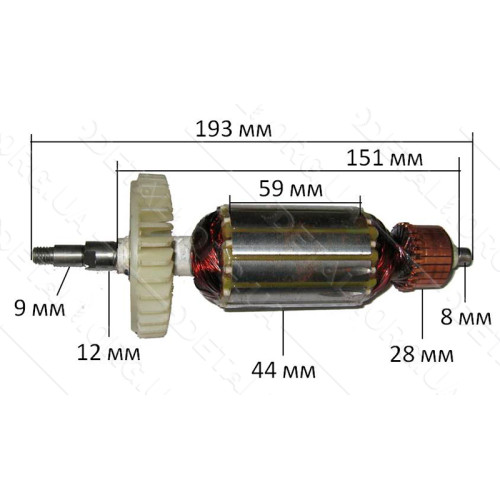 Якорь болгарка Craft BWS 180 1300Вт (193*44 шлиц 9мм)