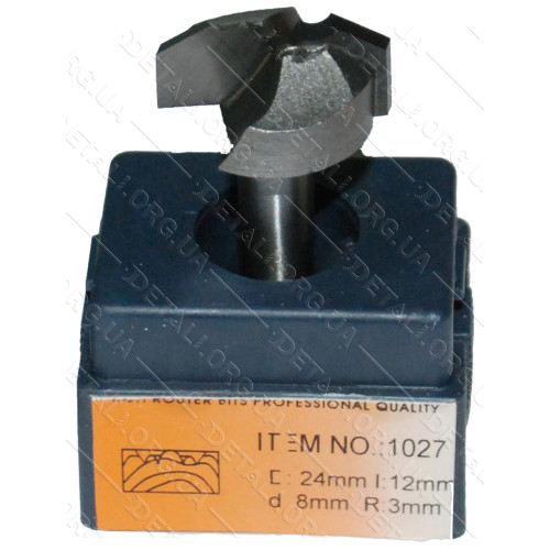 Фреза Globus Item 1027 D24mm L12mm d8mm R3mm