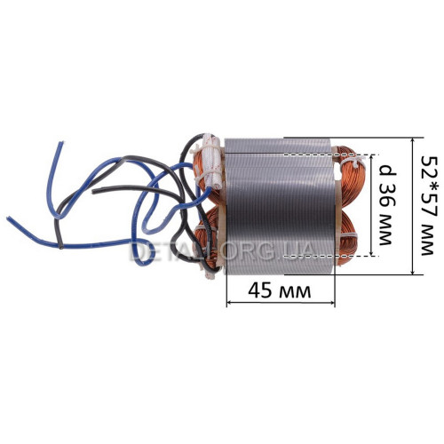 Статор болгарки Интерскол 125-(900W)/DWT 125-LV (D52*57/d36/L45мм)