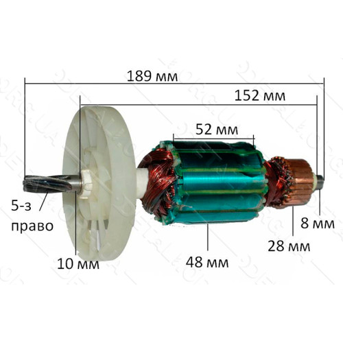 Якорь пила дисковая Wintech 210 (189*48 5-з /право)