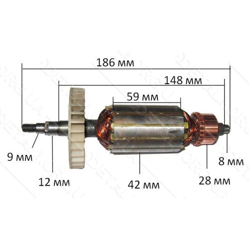 якір болгарка Euro Craft AOTE 2122( 186*42 шліц 9мм)