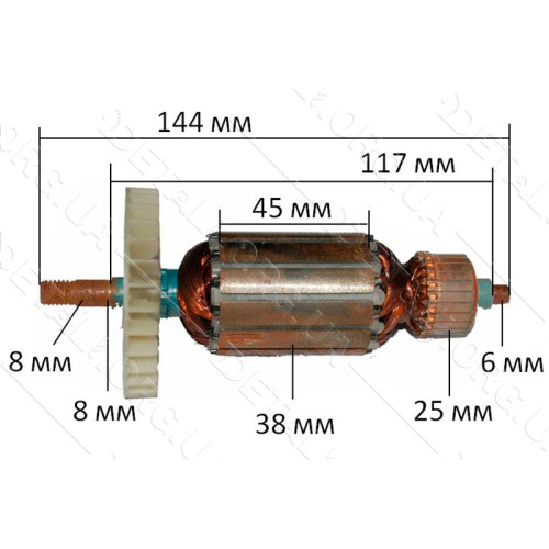 Якорь рубанок Vander (144*38 резьба 8мм)