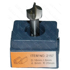 Фреза Globus Item 2157 D16mm  L8mm d8mm R20mm