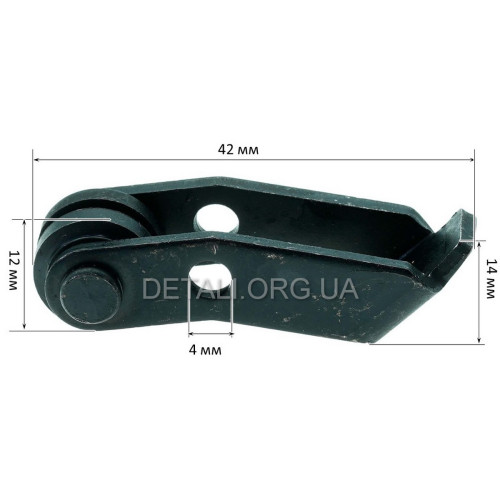 Направляющая лобзика Makita 4324/4329 (L42 S12 H14 мц9 D ролика12мм) аналог 152601-1