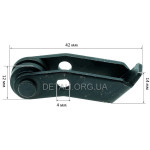 Направляющая лобзика Makita 4324/4329 (L42 S12 H14 мц9 D ролика12мм) аналог 152601-1