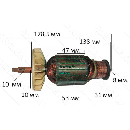 Якорь цепной пилы Euro Craft 2450W (178,5*53 шпонка 10мм)