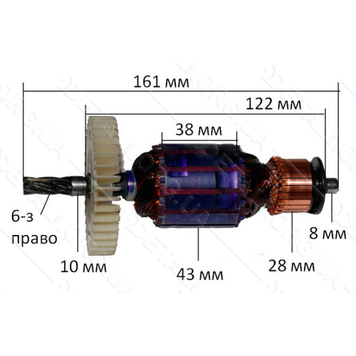 Якорь пила дисковая Einhell (161*43 6-з / право)