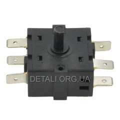 Переключатель масляного радиатора 4 положения 6 контакта 32*32mm 16A