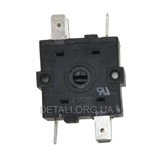 Переключатель масляного радиатора 4 положения 6 контакта 32*32mm 16A
