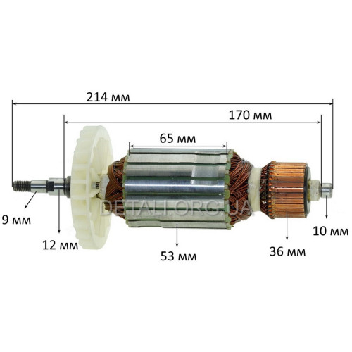 Якір болгарка Einhell 230 Red Line (214*53 шліц 12мм)