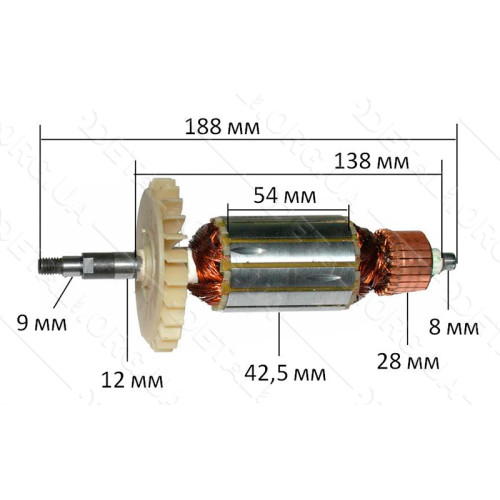 якір Болгарка Craft - Tec 180 SS/VS( 188*43 шліц 9мм)