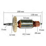 якір Болгарка Craft - Tec 180 SS/VS( 188*43 шліц 9мм)