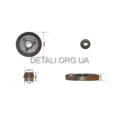 Шестерни (пара) болгарки DeWalt 230 (d1 17*79/d2 13/h2 21)