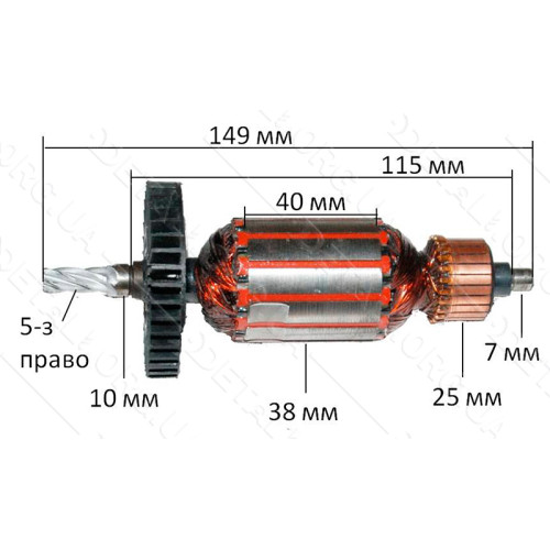 якір перфоратор Einhell EBH 750( 149*38 5-з /право)