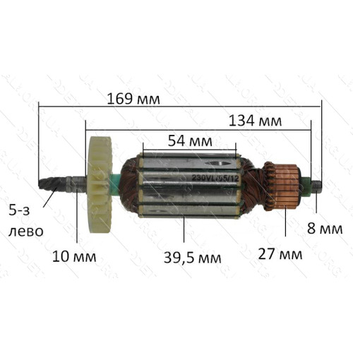 Якір полірування DWT OP-180 VS (169*39,5 5-з/ліво конус)