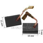 Щітки Makita CB-318 5х11х16 кутова клема вихід ззаду аналог 191978-9