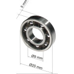 Подшипник в хомут Bosch 2-24 открытый (9*20*5) оригинал 1610905016