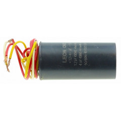 Рабочий конденсатор Leon One 12+4мкф 450V (D40 / H83 мм)
