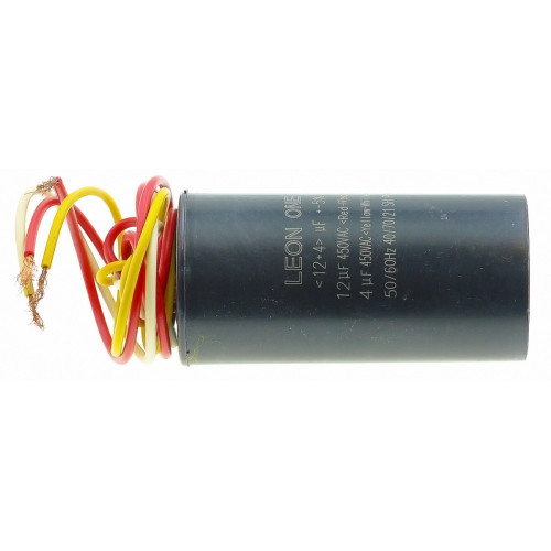 Робочий конденсатор Leon One 12+4мкф 450V (D40 / H83 мм)