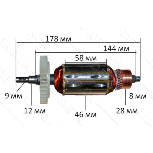 Якорь болгарка Sturm 150 AG9515D (178*46 шпонка 9мм)