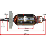 Якорь болгарка Sturm 150 AG9515D (178*46 шпонка 9мм)