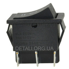 Тумблер 3 положения 6 контактов 25*31 mm 16A 2