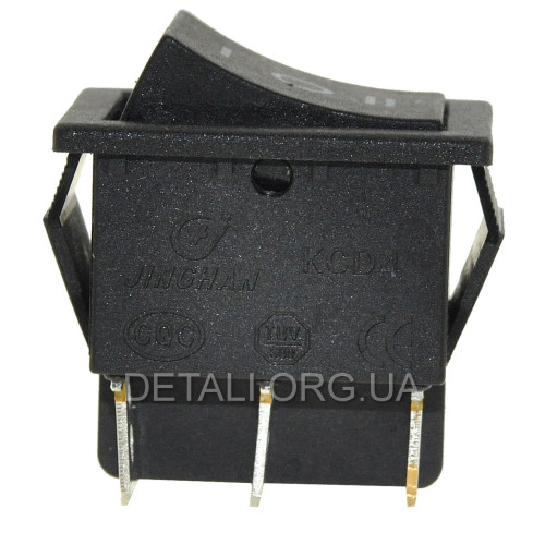 Тумблер 3 положення 6 контактів 25*31 mm 16A