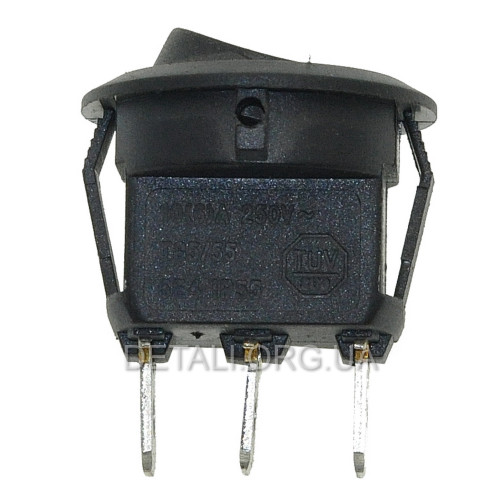 Тумблер круглый 3 положения 3 контакта d23 mm 6A