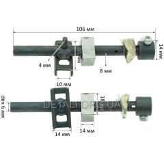 Шток лобзика в сборе 1003 D8 L106 рюмка 30*10 мм Defiant DJS-810
