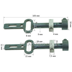 Шток лобзика D9 L105мм (рюмка 27*8)