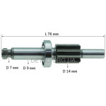 Промвал перфоратора Bosch 2-28 с подшипником d7*9 L76 16170006EJ