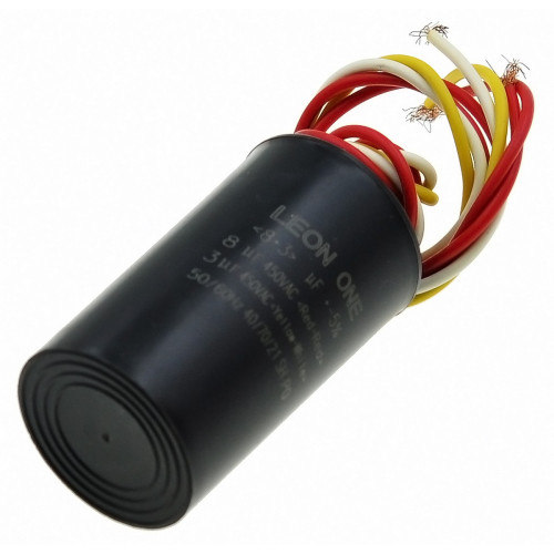 Робочий конденсатор Leon One 8+3мкф 450V (D40 / H73 мм)