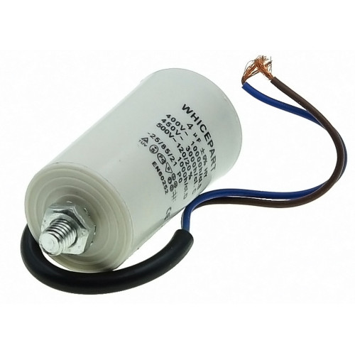 Рабочий конденсатор Whicepart 4мкф 450V провода (D34 / H64)