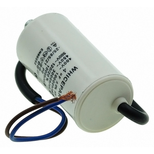 Рабочий конденсатор Whicepart 4мкф 450V провода (D34 / H64)