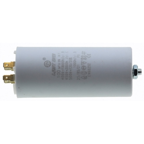 Конденсатор Last One 100мкф клеми + гвинт HY2 CBB-60M (D54 / H124 мм)