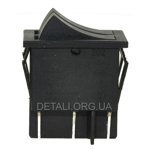 Тумблер двойной 2 положения 6 контактов 25*31 mm 16A